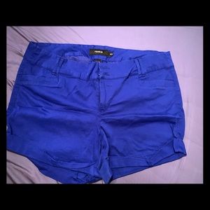 Torrid blue cotton shorts. Worn once. Size 20.